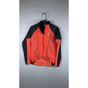 Etxeondo Cycling Jacket Mens Medium Orange Windstopper Thermal Full Zip Bike